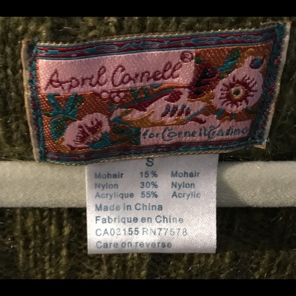 April Cornell Olive Sweater - Picture 3 of 3